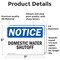 Signmission Domestic Water Shutoff, 7 in W x Rectangle, Vinyl Decal OS-2PACK-NS-D-57-L-11452 - alternate 6